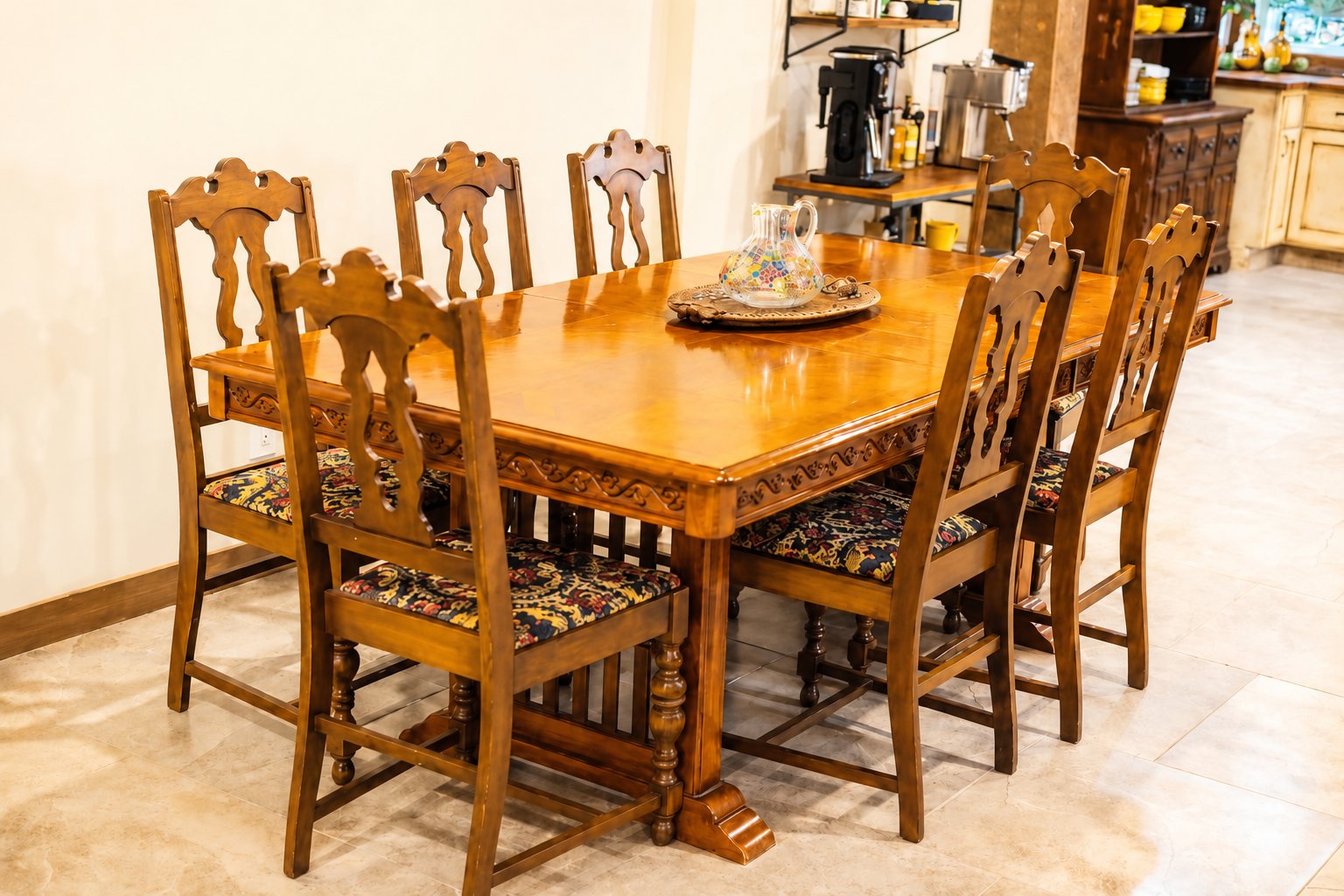 Villa Serena dining table in the Guild Hall
