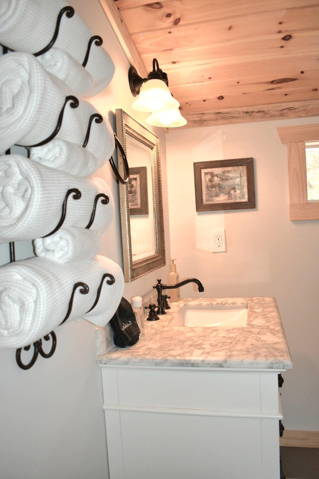 Villa Serena loft bathroom vanity